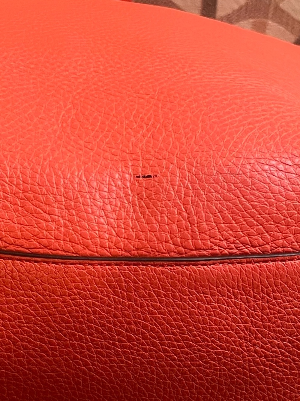 Coach Red Pebbled Leather Turnlock Tote - Picture 4 of 7
